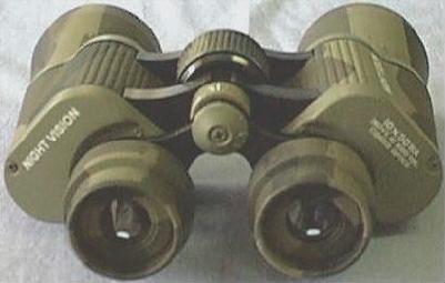 Day/Night Vision Binoculars: Back View