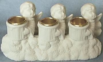 3 Cherubs Triple Candle Holder