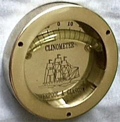 Brass Clinometer, Side View