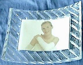 Lead Crystal Photo Frame. Back