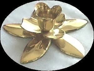 Brass Flower Candle Holder
