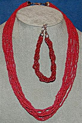 Red Coral Bead Necklace/Bracelet