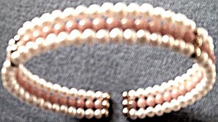 Pink Coral And Pearl Bracelet